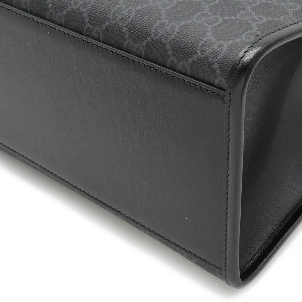 Gucci Medium Black Interlocking Tote Leather Gray… - image 3